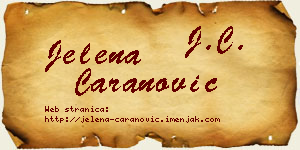Jelena Caranović vizit kartica